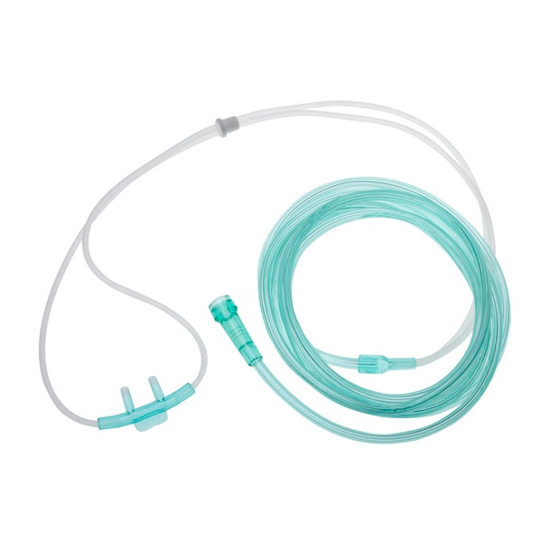 Oxygen Nasal Cannula (Light Green Color) with Super Soft 7 foot Tubing