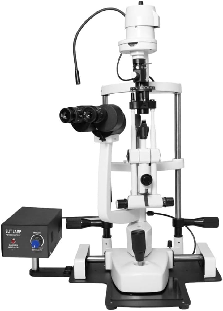 Ergonomic tilt-able slit lamp