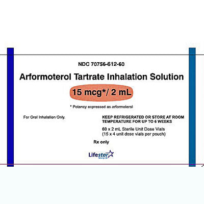 Arformoterol Tartrate Inhalation Solution 15 mcg Per 2 mL Ampules 30 Count (RX)