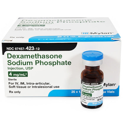 Dexamethasone Sodium Phosphate 4 mg Injection Single Dose Vials 1 mL x 25/Pack (Rx)
