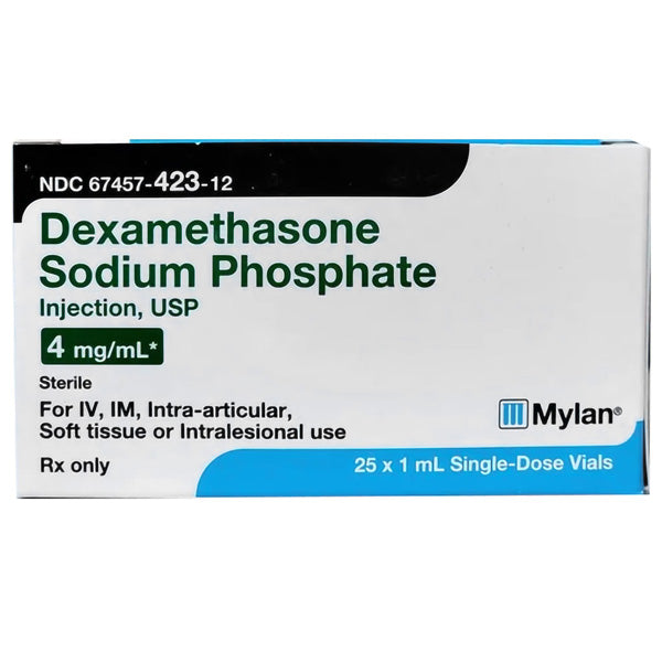Dexamethasone Sodium Phosphate 4 mg Injection Single Dose Vials 1 mL x 25/Pack (Rx)