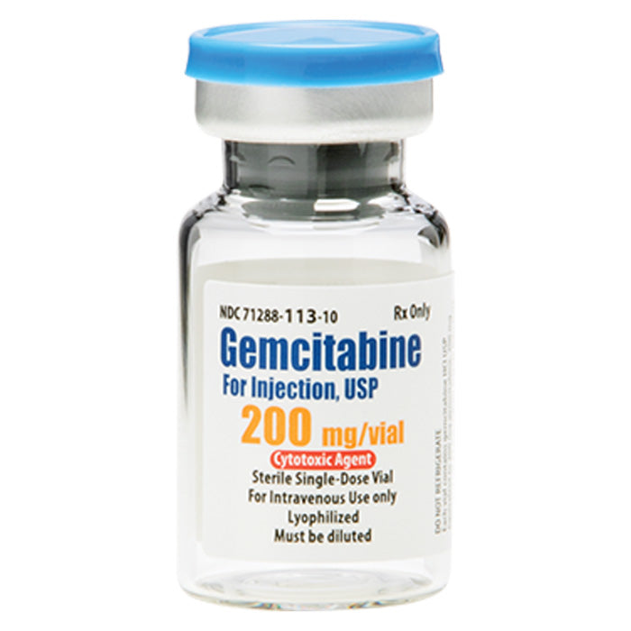 Gemcitabine injection 200 mg Single Dose Glass Vial 10 mL (RX)