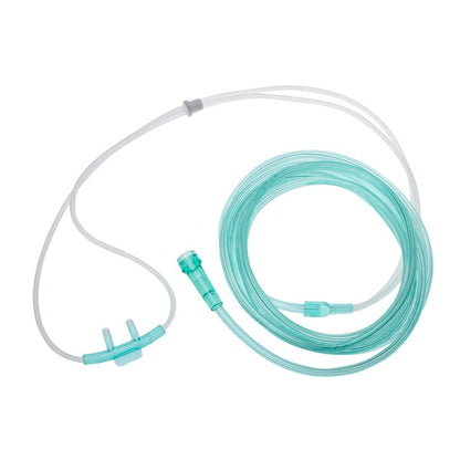 Oxygen Nasal Cannula (Light Green Color) with Super Soft 7 foot Tubing