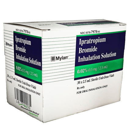 Ipratropium Bromide 0.02% Inhalation Solution 0.5 mg Per 2.5 mL Vials, 30 Count (Rx)
