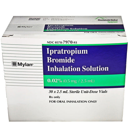 Ipratropium Bromide 0.02% Inhalation Solution 0.5 mg Per 2.5 mL Vials, 30 Count (Rx)
