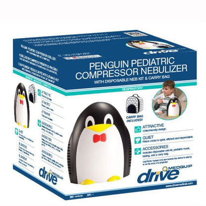 Penguin Pediatric Nebulizer Machine with Neb Kit, Mouthpiece, Mask Tubing and Carry Bag