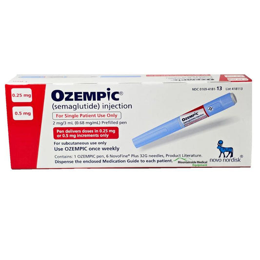 Ozempic (Semaglutide Injection) 0.25 mg or 0.5mg Pre-filled Pen 3mL **Refrigerated Item**