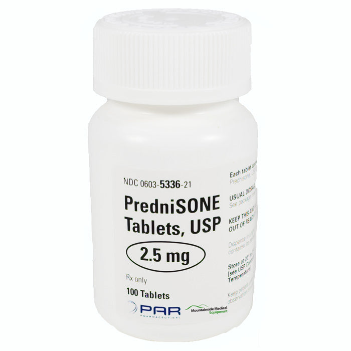 Prednisone Tablets 2.5 mg by Endo USA 100 Count (RX)