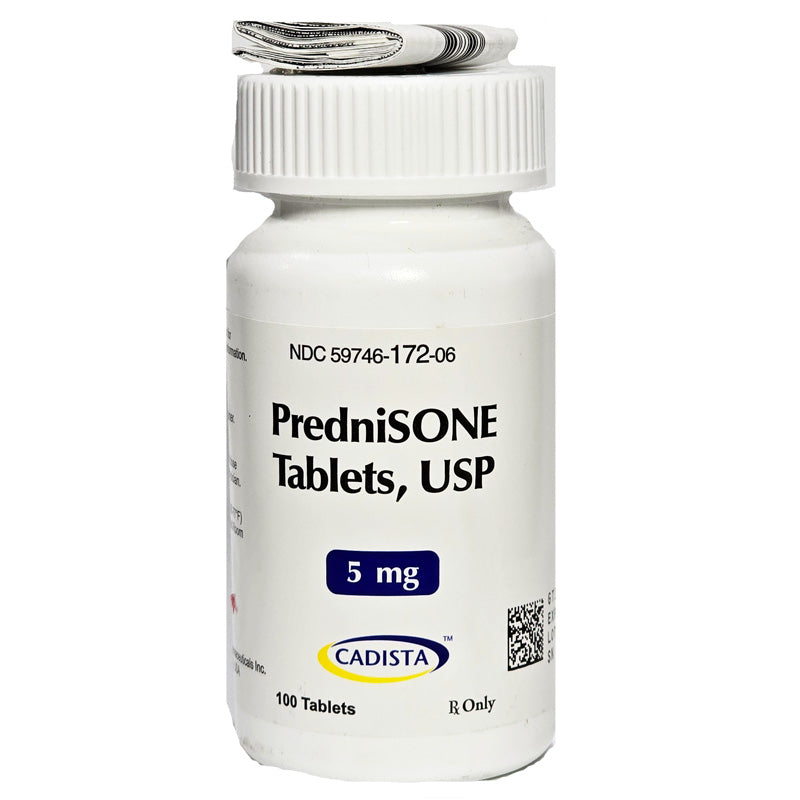 Prednisone Tablets 5 mg by Cadista 100 Count (RX)