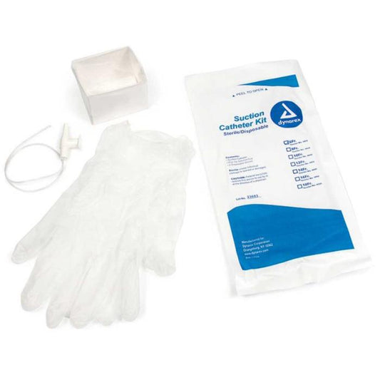Suction Catheter Kit with 14fr Catheter, Pop-Up Cup & 1 pr of Vinyl Gloves