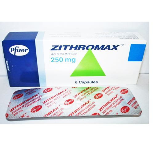 Z-Pack Zithromax (Azithromycin) Tablets 250 mg 3 packs of 6 (18 Count) (RX)