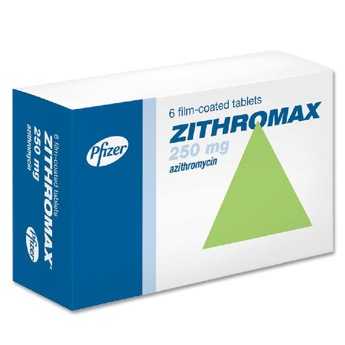 Z-Pack Zithromax (Azithromycin) Tablets 250 mg 3 packs of 6 (18 Count) (RX)