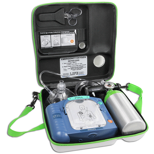 LIFE StartSystem Portable Emergency Oxygen Tank with Wall Mount Case