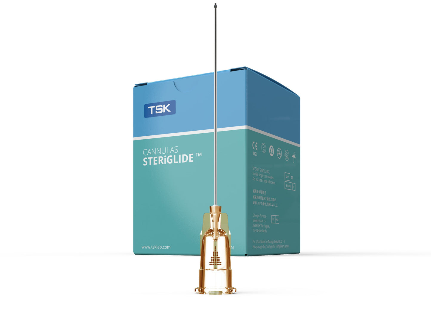 TSK Steriglide Premium Aesthetic Dermal Filling Cannulas - Box of 20